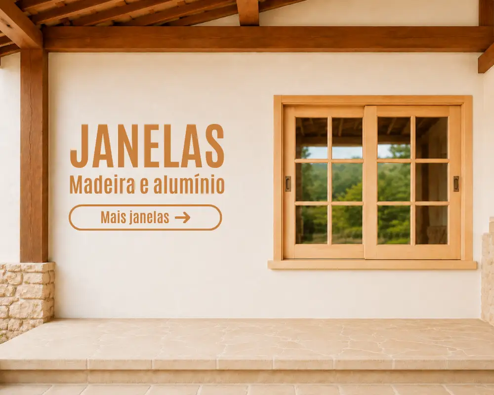 Banner vendas de Janelas sob medida e a pronta entega em madeira tratada
